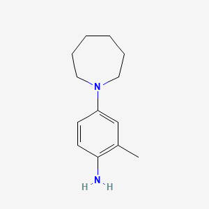 Chemical structure of 4-(Azepan-1-yl)-2-methylaniline