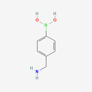 Chemical structure of 4-(aminomethyl)phenylboronic acid