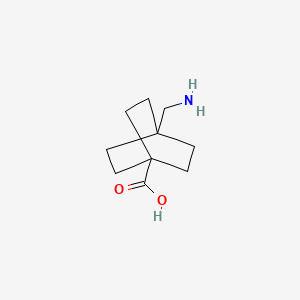 Chemical structure of 4-(Aminomethyl)bicyclo[2.2.2]octane-1-carboxylic acid