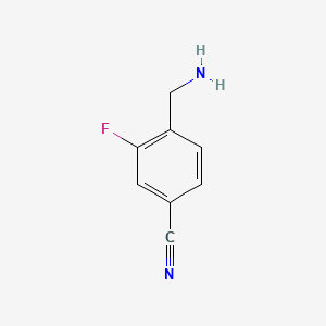 Chemical structure of 4-(Aminomethyl)-3-fluorobenzonitrile