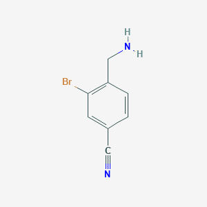 Chemical structure of 4-(Aminomethyl)-3-bromobenzonitrile