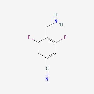 Chemical structure of 4-(Aminomethyl)-3,5-difluorobenzonitrile