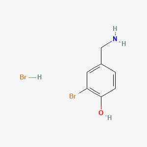 Chemical structure of 4-(Aminomethyl)-2-bromophenol hydrobromide