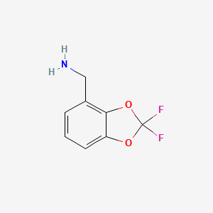 Chemical structure of 4-(Aminomethyl)-2,2-difluoro-1,3-benzodioxole