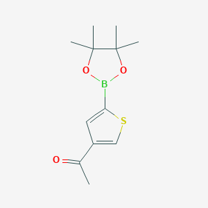 Chemical structure of 4-(Acetyl)thiophene-2-boronic acid pinacol ester