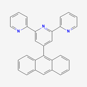 Chemical structure of 4'-(9-Anthracenyl)-2,2':6',2''-terpyridine