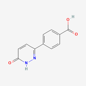 Chemical structure of 4-(6-oxo-1,6-dihydropyridazin-3-yl)benzoic acid