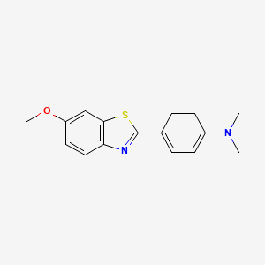 Chemical structure of 4-(6-Methoxybenzo[d]thiazol-2-yl)-N,N-dimethylaniline