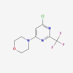 Chemical structure of 4-(6-Chloro-2-trifluoromethylpyrimidin-4-yl)morpholine