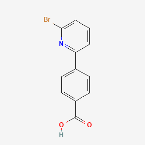 Chemical structure of 4-(6-Bromopyridin-2-yl)benzoic acid