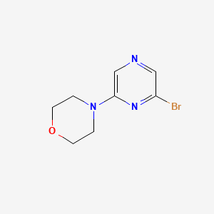 Chemical structure of 4-(6-Bromopyrazin-2-yl)morpholine