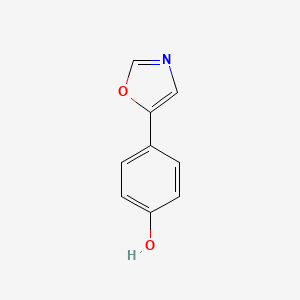 Chemical structure of 4-(5-Oxazolyl)phenol
