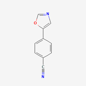 Chemical structure of 4-(5-Oxazolyl)benzonitrile
