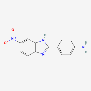 Chemical structure of 4-(5-Nitrobenzimidazol-2-yl)aniline
