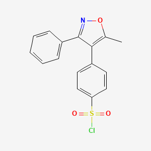 Chemical structure of 4-(5-Methyl-3-phenyl-4-isoxazolyl)benzenesulfonyl chloride