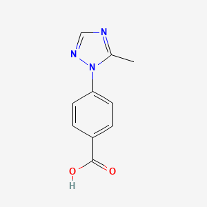 Chemical structure of 4-(5-Methyl-1H-1,2,4-triazol-1-yl)benzoic acid