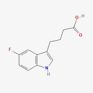 Chemical structure of 4-(5-Fluoro-1H-indol-3-yl)butanoic acid