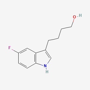 Chemical structure of 4-(5-Fluoro-1H-indol-3-yl)butan-1-ol