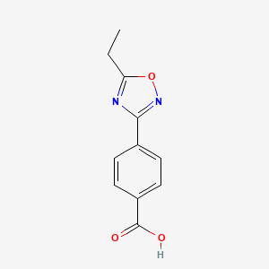 Chemical structure of 4-(5-Ethyl-1,2,4-oxadiazol-3-yl)benzoic acid