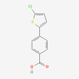 Chemical structure of 4-(5-chloro-2-thienyl)benzoic acid