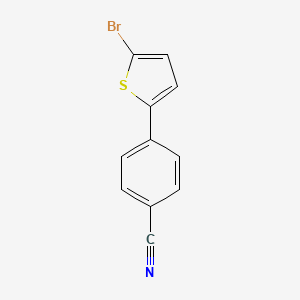 Chemical structure of 4-(5-Bromothiophen-2-yl)benzonitrile