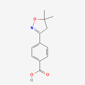 Chemical structure of 4-(5,5-diMethyl-4,5-dihydroisoxazol-3-yl)benzoic acid