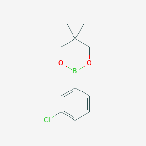 Chemical structure of 2-(3-Chlorophenyl)-5,5-dimethyl-1,3,2-dioxaborinane