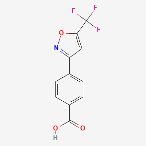 Chemical structure of 4-(5-(Trifluoromethyl)isoxazol-3-yl)benzoic acid