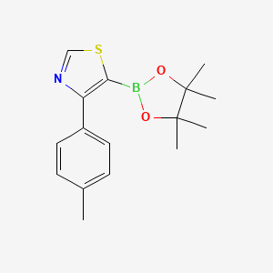 Chemical structure of 4-(4-Tolyl)thiazole-5-boronic acid pinacol ester