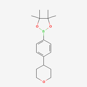 Chemical structure of 4-(4-Tetrahydropyranyl)phenylboronic Acid Pinacol Ester
