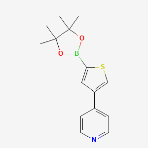 Chemical structure of 4-(4-Pyridyl)thiophene-2-boronic acid pinacol ester