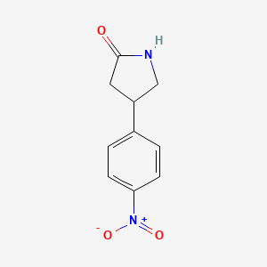 Chemical structure of 4-(4-Nitrophenyl)pyrrolidin-2-one