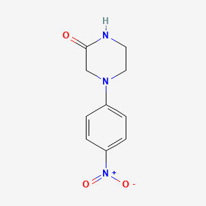 Chemical structure of 4-(4-Nitrophenyl)-2-piperazinone