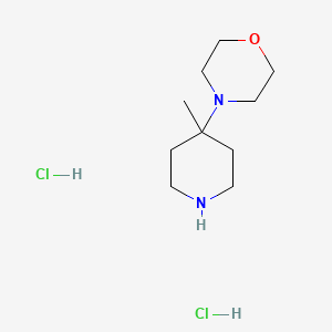 Chemical structure of 4-(4-Methylpiperidin-4-yl)morpholine dihydrochloride