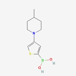 Chemical structure of 4-(4-Methylpiperidin-1-yl)thiophene-2-boronic acid