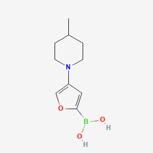Chemical structure of 4-(4-Methylpiperidin-1-yl)furan-2-boronic acid