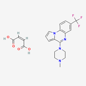 Chemical structure of CGS-12066 maleate