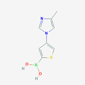 Chemical structure of 4-(4-Methylimidazol-1-yl)thiophene-2-boronic acid