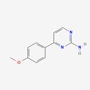 Chemical structure of 4-(4-Methoxyphenyl)pyrimidin-2-amine