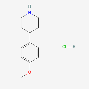 Chemical structure of 4-(4-Methoxyphenyl)piperidine hydrochloride