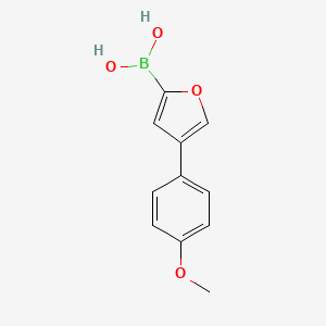 Chemical structure of 4-(4-Methoxyphenyl)furan-2-boronic acid