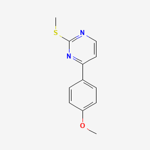 Chemical structure of 4-(4-Methoxyphenyl)-2-(methylthio)pyrimidine