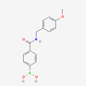 Chemical structure of 4-(4-Methoxybenzylcarbamoyl)phenylboronic acid
