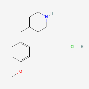 Chemical structure of 4-(4-Methoxybenzyl)piperidine hydrochloride