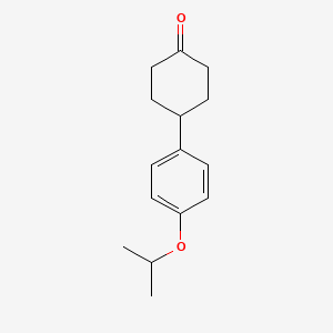 Chemical structure of 4-(4-Isopropoxyphenyl)cyclohexanone