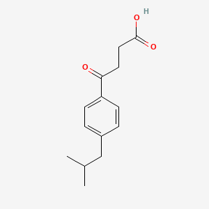 Chemical structure of 4-(4-isobutylphenyl)-4-oxobutanoic acid