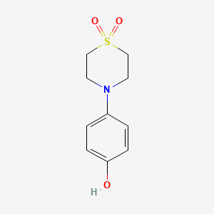 Chemical structure of 4-(4-Hydroxyphenyl)thiomorpholine 1,1-Dioxide