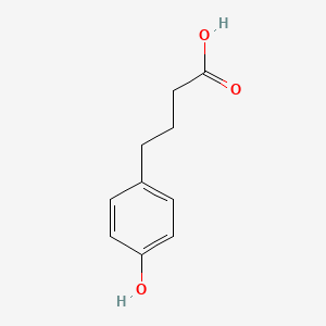 Chemical structure of 4-(4-Hydroxyphenyl)butanoic acid