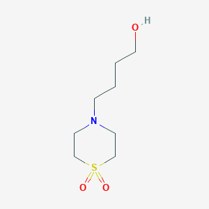 Chemical structure of 4-(4-Hydroxybutyl)thiomorpholine 1,1-Dioxide