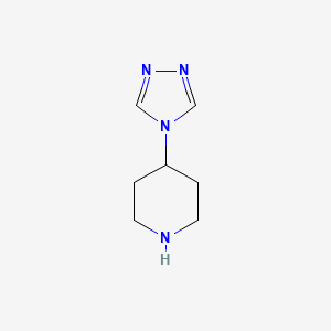 Chemical structure of 4-(4H-1,2,4-Triazol-4-yl)piperidine